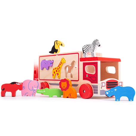 Camion à encastrement safari Rouge 1 - vertbaudet enfant 