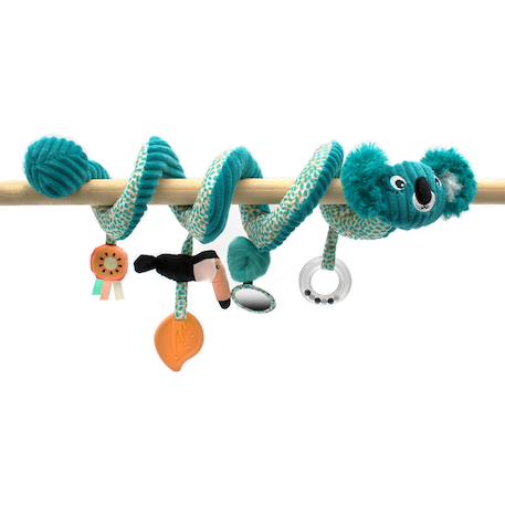 Spirale d'activités Renard, avec activités sonores et tactiles, 40 cm Bleu+Jaune 1 - vertbaudet enfant 