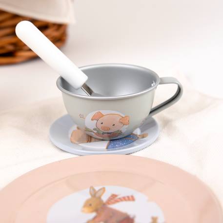 Service à thé les petits amis Marron 4 - vertbaudet enfant 