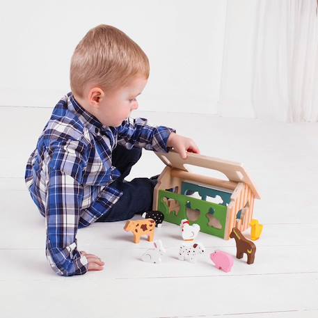 Jeu à emboiter la ferme aux animaux Rouge 3 - vertbaudet enfant 