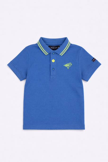 Polo brodé en coton enfant Fédéral blue 2 - vertbaudet enfant 