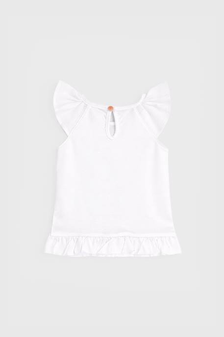 Débardeur cocottes bébé - coton léger Blanc 2 - vertbaudet enfant 