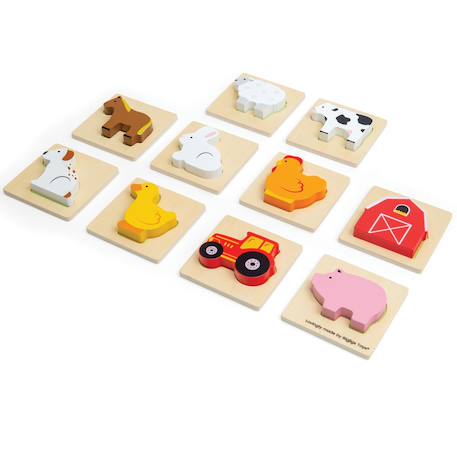 Jeu touche et trouve de la ferme Beige 4 - vertbaudet enfant 