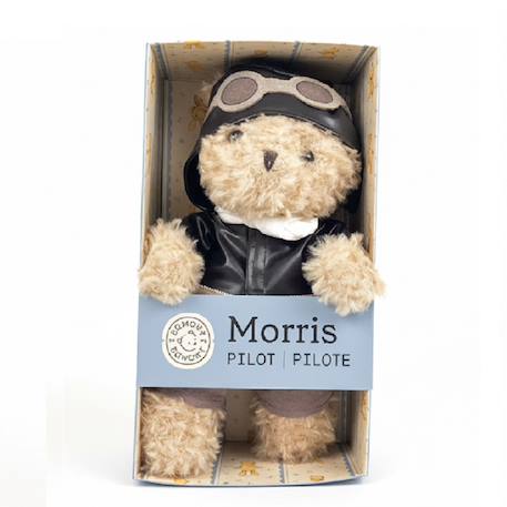 Ours en peluche morris le pilote Beige 2 - vertbaudet enfant 