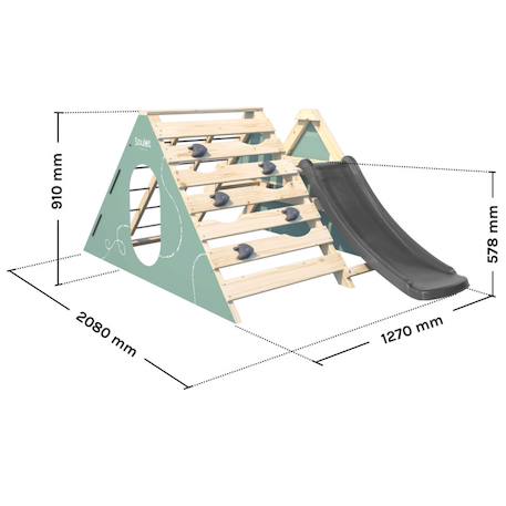 Aire de jeux bébé avec toboggan hercule Marron 5 - vertbaudet enfant 
