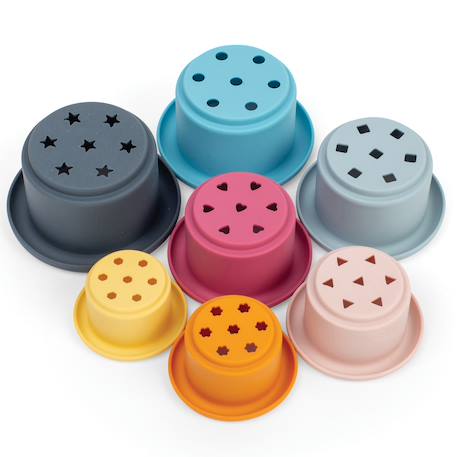 Jouets de bain empilables Bleu 5 - vertbaudet enfant 