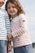 Marinière en coton épais enfant Blanc/dahlia+Blanc/federal blue 1 - vertbaudet enfant 