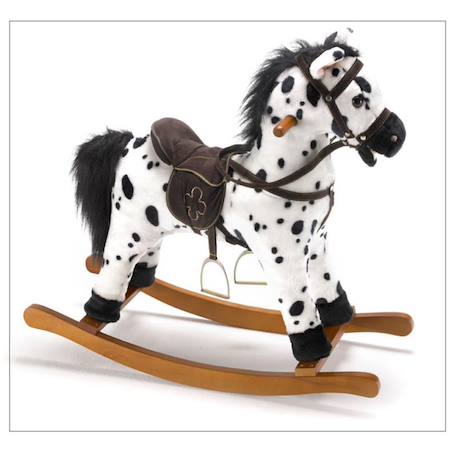 Carlotta, le cheval à bascule sonore. Blanc et marron 2 - vertbaudet enfant 