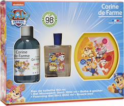 Puériculture-Coffret Pat Patrouille enfant avec eau de toilette, gel douche 3 en 1 et boîte à goûter