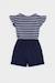 Combi-short fille - coton léger Marine deep / blanc 3 - vertbaudet enfant 