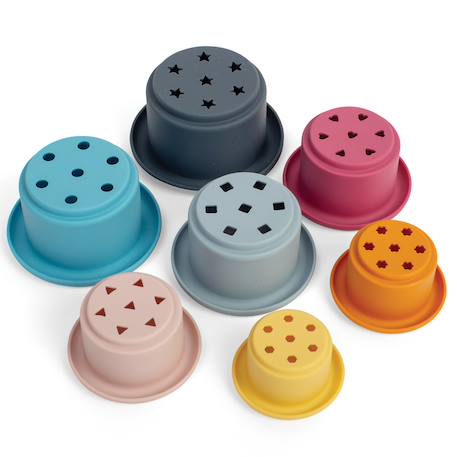 Jouets de bain empilables Bleu 2 - vertbaudet enfant 