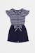 Combi-short fille - coton léger Marine deep / blanc 2 - vertbaudet enfant 