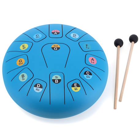Tongue drum en métal 13 notes Bleu 2 - vertbaudet enfant 