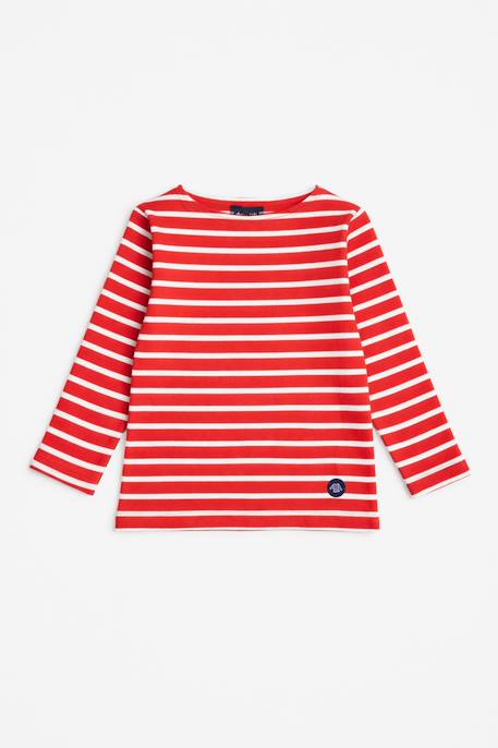 Marinière en coton épais enfant Framboisier/milk+Marine deep/fudge+Marine deep/meat+Sea foam/milk 1 - vertbaudet enfant 