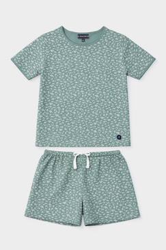 -Pyjama short enfant fleurs - coton léger