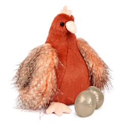Jouet-Premier âge-Peluche poule et ses œufs d'or 28 cm