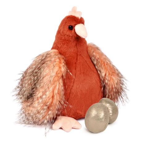 Peluche poule et ses œufs d'or 28 cm Orange 1 - vertbaudet enfant 
