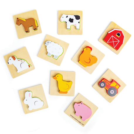 Jeu touche et trouve de la ferme Beige 6 - vertbaudet enfant 