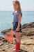 Combi-short fille - coton léger Marine deep / blanc 1 - vertbaudet enfant 