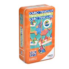 Jouet-Jeux de société-Domino triangulaire en boite métal