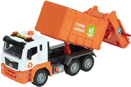 Camion poubelle son et lumière 30cm Orange 3 - vertbaudet enfant 
