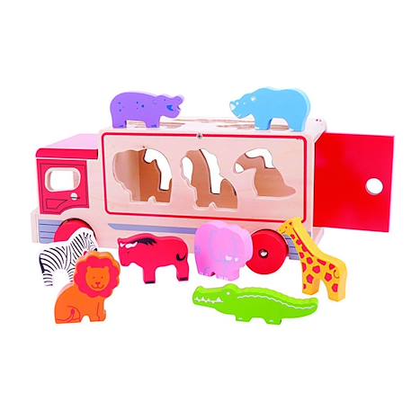 Camion à encastrement safari Rouge 2 - vertbaudet enfant 