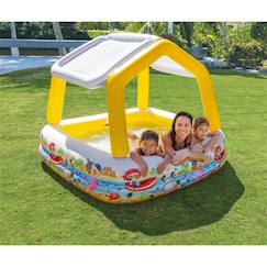 Jouet-Jeux de plein air-Jeux de plage-Piscine deluxe "sun shade" pataugeoire pour les petits