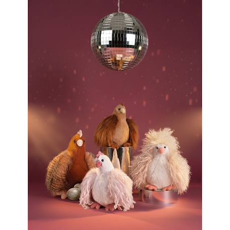 Peluche poule poulette 20 cm Beige+Marron 12 - vertbaudet enfant 