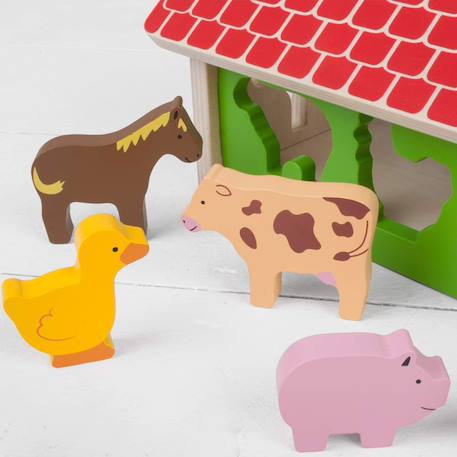 Jeu à emboiter la ferme aux animaux Rouge 6 - vertbaudet enfant 