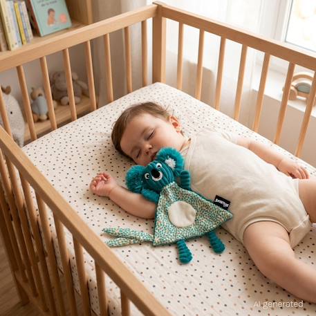 Doudou en velours côtelé Bleu+Jaune 4 - vertbaudet enfant 