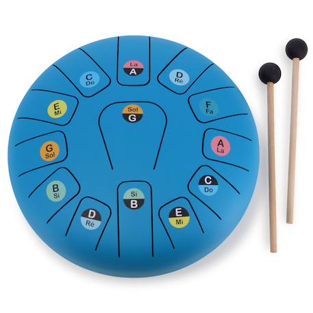 Tongue drum en métal 13 notes Bleu 1 - vertbaudet enfant 