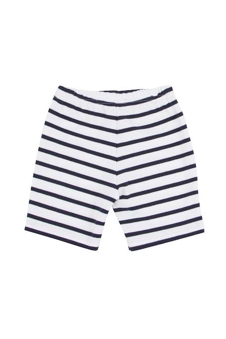 Bermuda élastiquée en coton brick enfant Blanc/braise+Blanc/navire+Navire 5 - vertbaudet enfant 