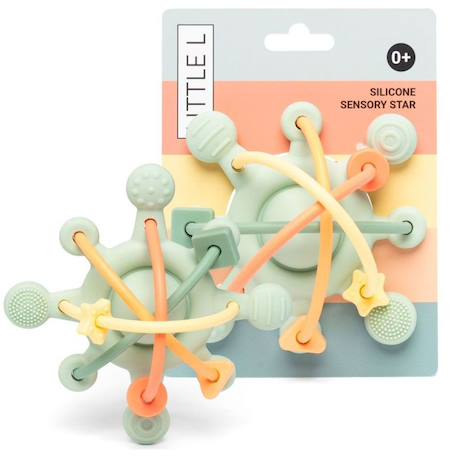 Étoile sensorielle en silicone Bleu+Vert 10 - vertbaudet enfant 