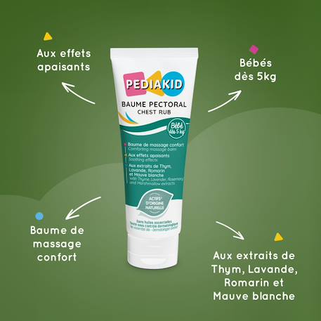 Baume pectoral bébé enfant sans huiles essentielles 40 ml MULTICOLORE 4 - vertbaudet enfant 
