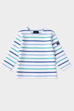 Marinière tricolore bébé - coton épais  - vertbaudet enfant