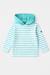 Marinière à capuche en coton épais enfant Blanc/ peach nectar+Blanc/pool blue 3 - vertbaudet enfant 