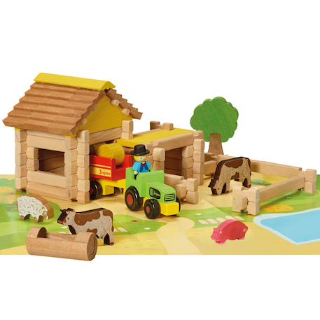 Ma première ferme avec tracteur 80 pièces Marron 3 - vertbaudet enfant 