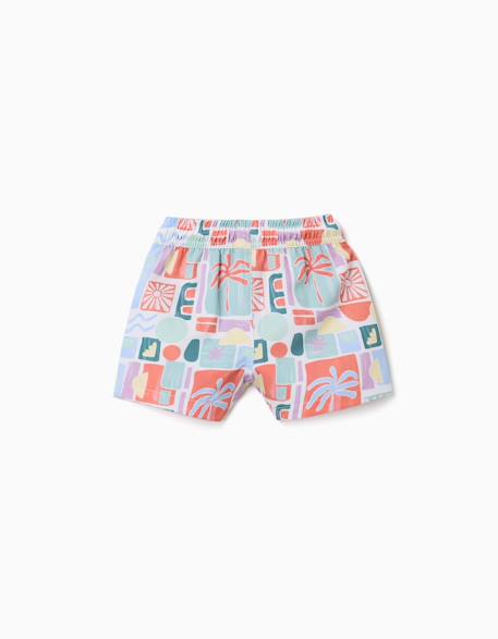 Short de bain avec imprimé coloré et cordon de serrage Orange sombre 3 - vertbaudet enfant 
