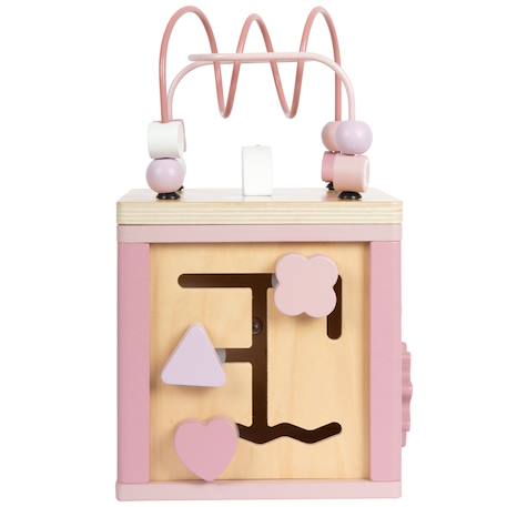 Cube de motricité en bois Rose 3 - vertbaudet enfant 
