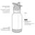 Gourde en inox 400 ml loopy pandas Nature Vert 2 - vertbaudet enfant 