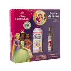 Puériculture-Coffret Princesses enfant avec eau parfumée gel douche 2 en 1 et serviette microfibre