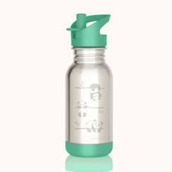 Puériculture-Gourde en inox 400 ml loopy pandas Nature
