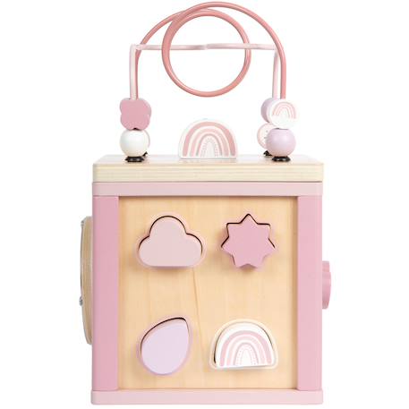 Cube de motricité en bois Rose 6 - vertbaudet enfant 