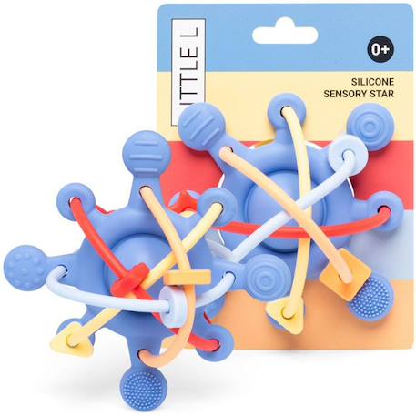 Étoile sensorielle en silicone Bleu+Vert 4 - vertbaudet enfant 