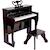 Piano droit sur pieds électronique Noir 2 - vertbaudet enfant 
