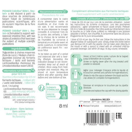 Colicillus bébé probiotiques lactobacillus reuteri+rhamnosus 8ml MULTICOLORE 3 - vertbaudet enfant 