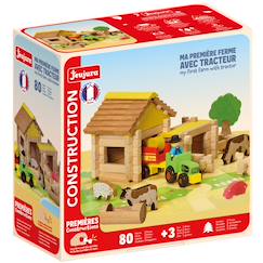 Jouet-Jeux d'imagination-Ma première ferme avec tracteur 80 pièces