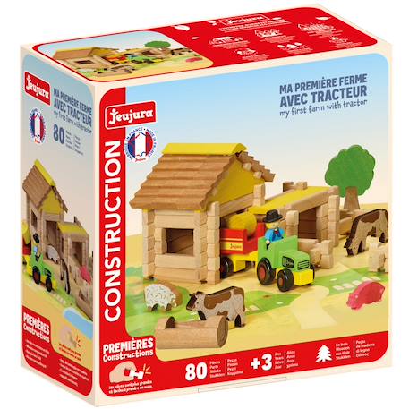 Ma première ferme avec tracteur 80 pièces Marron 1 - vertbaudet enfant 