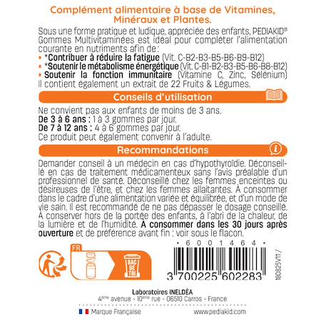 Gommes multivitaminées 60 oursons MULTICOLORE 3 - vertbaudet enfant 