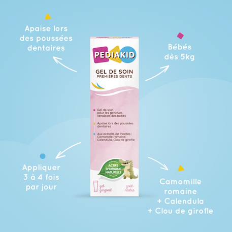 Gel premières dents apaise les poussées dentaires bébé 15ml MULTICOLORE 4 - vertbaudet enfant 